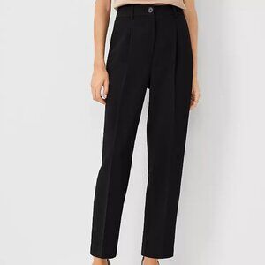 Ann Taylor The High Rise Pleated Taper Pant in Fluid Crepe